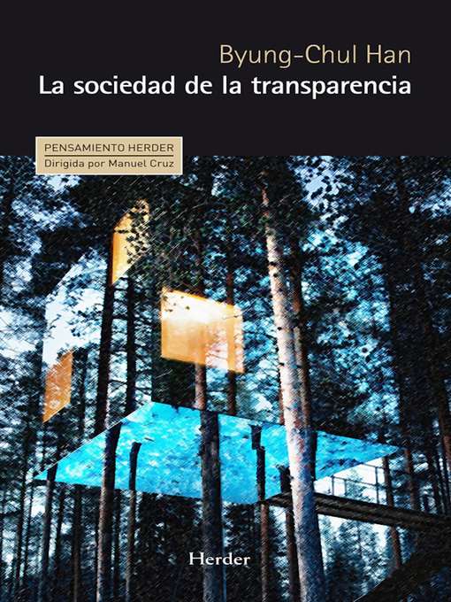 Title details for La sociedad de la transparencia by Byung-Chul Han - Available
